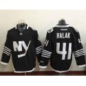 Islanders #41 Jaroslav Halak Black Alternate Stitched Jersey