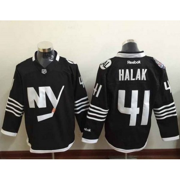 Islanders #41 Jaroslav Halak Black Alternate Stitched Jersey