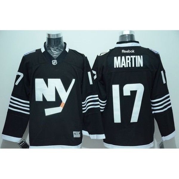 Islanders #17 Matt Martin Black Alternate Stitched Jersey