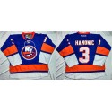 Islanders #3 Travis Hamonic Baby Blue Home Stitched Jersey