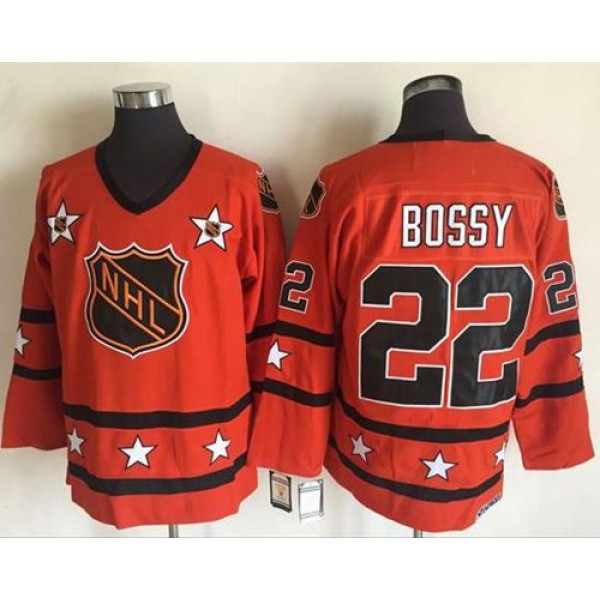 Islanders #22 Mike Bossy Orange All Star CCM Throwback Stitched Jersey