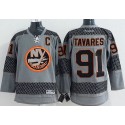 Islanders #91 John Tavares Charcoal Cross Check Fashion Stitched Jersey