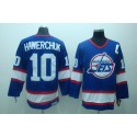 Jets #10 Dale Hawerchuk Stitched Blue CCM Throwback Jersey