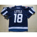 Jets #18 Bryan Little Dark Blue Stitched Jersey
