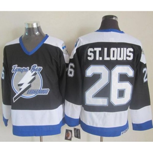 Lightning #26 Martin St.Louis Black CCM Throwback Stitched Jersey