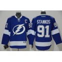 Lightning #91 Steven Stamkos Blue Stitched Jersey