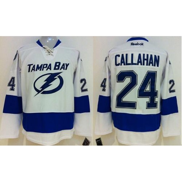 Lightning #24 Ryan Callahan White Stitched Jersey