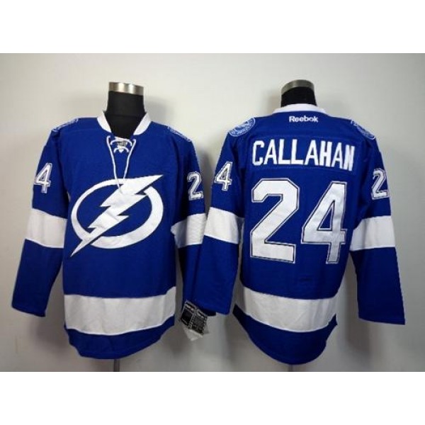 Lightning #24 Ryan Callahan Blue Stitched Jersey