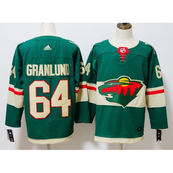 Minnesota Wild #64 Mikael Granlund Green Stitched Adidas Jersey
