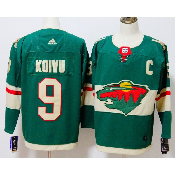 Minnesota Wild #9 Mikko Koivu Green Stitched Adidas Jersey