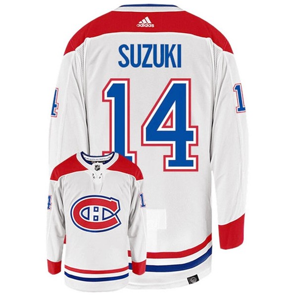 Montreal Canadiens #14 Nick Suzuki White Stitched Jersey