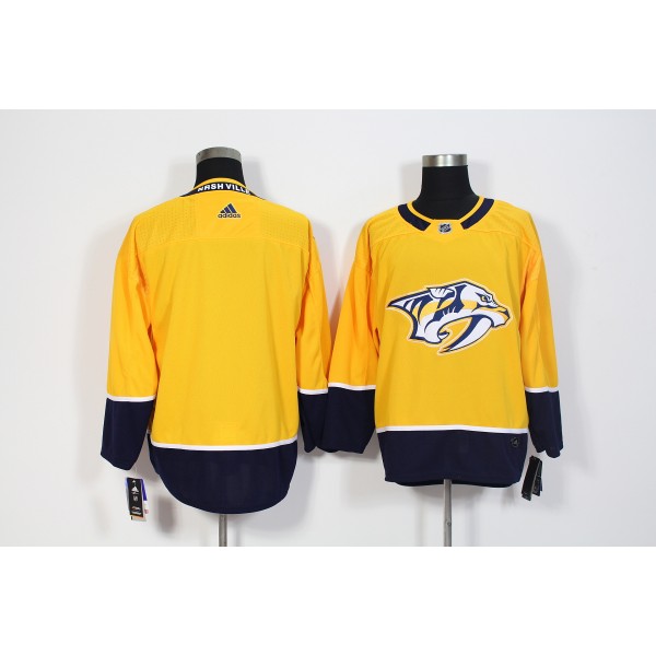 Nashiville Predators Yellow Stitched Adidas Jersey