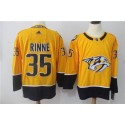 Nashville Predators #35 Pekka Rinne Yellow Stitched Adidas Jersey