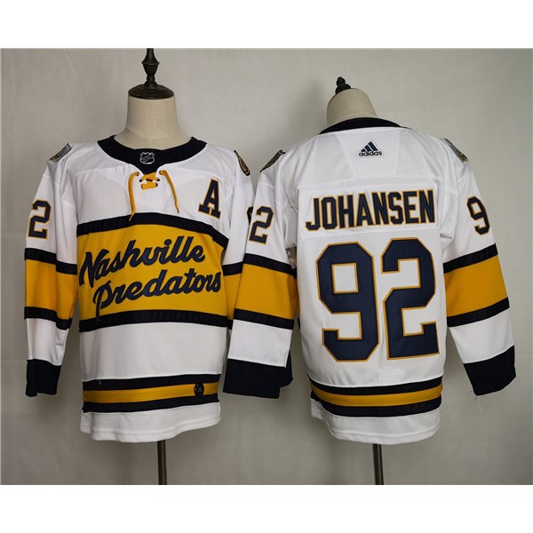 Nashville Predators #92 Ryan Johansen White Stitched Adidas Jersey