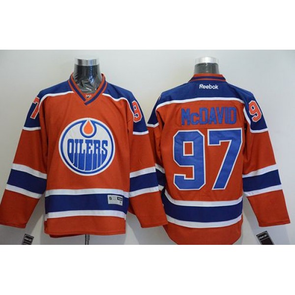 Oilers #97 Connor McDavid Orange Stitched Jersey