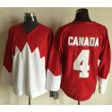 Olympic CA. #4 Canada Red White 1972 Commemorative CCM Stitched Jersey