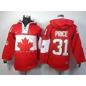 Olympic CA. #31 Carey Price Red Sawyer Hooded Sweatshirt Stitched Jersey