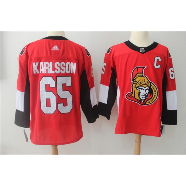 Ottawa Senators #65 Erik Karlsson Red Stitched Adidas Jersey