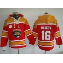 Panthers #16 Aleksander Barkov Red Gold Sawyer Hooded Sweatshirt Stitched Jersey