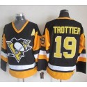 Penguins #19 Bryan Trottier Black CCM Throwback Stitched Jersey