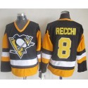 Penguins #8 Mark Recchi Black CCM Throwback Stitched Jersey