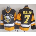 Penguins #7 Joe Mullen Black CCM Throwback Stitched Jersey