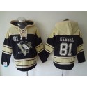 Penguins #81 Phil Kessel Black Sawyer Hooded Sweatshirt Stitched Jersey