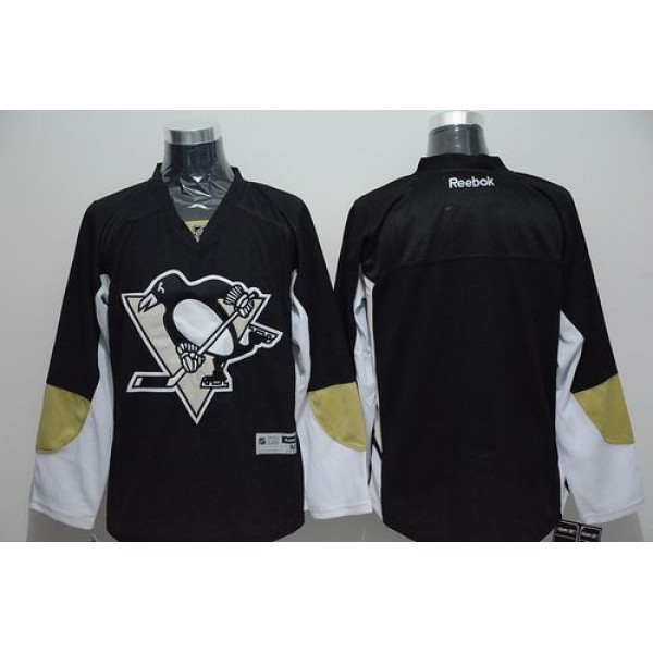 Penguins Blank Black Stitched Jersey