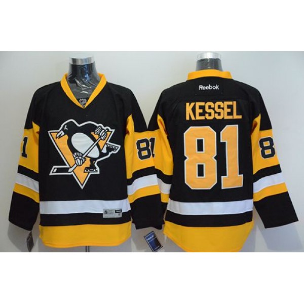 Penguins #81 Phil Kessel Black Alternate Stitched Jersey