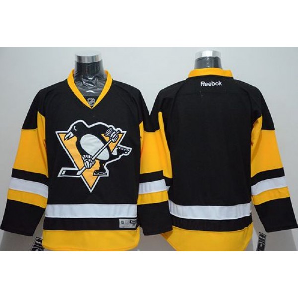 Penguins Blank Black Alternate Stitched Jersey
