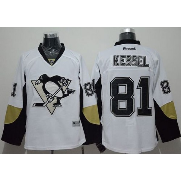Penguins #81 Phil Kessel White Away Stitched Jersey