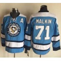 Penguins #71 Evgeni Malkin Blue Alternate CCM Throwback Stitched Jersey