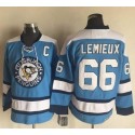 Penguins #66 Mario Lemieux Blue Alternate CCM Throwback Stitched Jersey