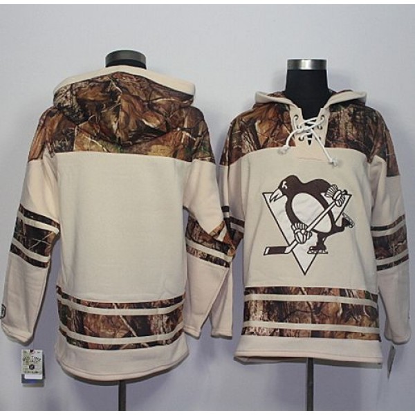 Penguins Blank Cream Camo Stitched Jersey