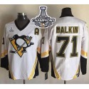 Penguins #71 Evgeni Malkin White CCM Throwback 2016 Stanley Cup Champions Stitched Jersey