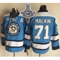Penguins #71 Evgeni Malkin Blue Alternate CCM Throwback 2016 Stanley Cup Champions Stitched Jersey