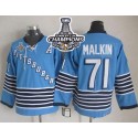 Penguins #71 Evgeni Malkin Light Blue CCM Throwback 2016 Stanley Cup Champions Stitched Jersey