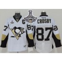 Penguins #87 Sidney Crosby White 2016 Stanley Cup Champions Stitched Jersey