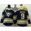 Penguins #9 Pascal Dupuis Black Sawyer Hooded Sweatshirt 2016 Stanley Cup Champions Stitched Jersey