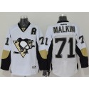 Penguins #71 Evgeni Malkin White Stitched Jersey