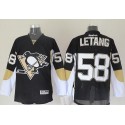 Penguins #58 Kris Letang Black Stitched Jersey