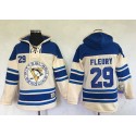 Penguins #29 Andre Fleury Cream Sawyer Hooded Sweatshirt Stitched Jersey