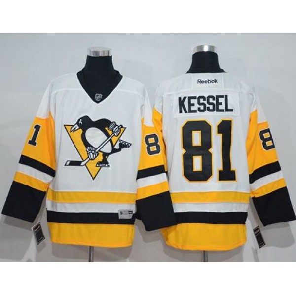 Penguins #81 Phil Kessel White New Away Stitched Jersey