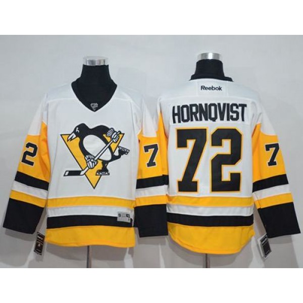 Penguins #72 Patric Hornqvist White New Away Stitched Jersey