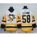 Penguins #58 Kris Letang White New Away Stitched Jersey