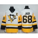 Penguins #68 Jaromir Jagr White New Away Stitched Jersey
