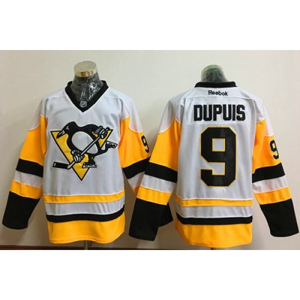 Penguins #9 Pascal Dupuis White New Away Stitched Jersey