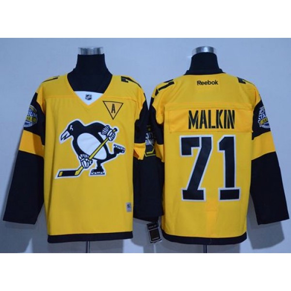 Penguins #71 Evgeni Malkin Gold 2017 Stadium Series Stitched Jersey