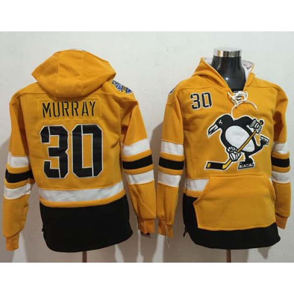 Penguins #30 Matt Murray Gold Sawyer Hooded Sweatshirt 2017 Stadium Series Stitched Jersey