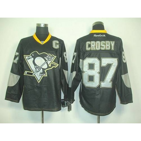 Penguins #87 Sidney Crosby Black Ice Stitched Jersey